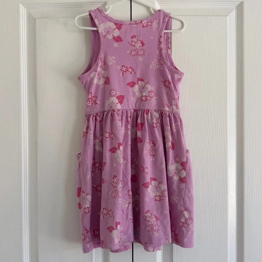 Cat & Jack Purple Hibiscus Dress